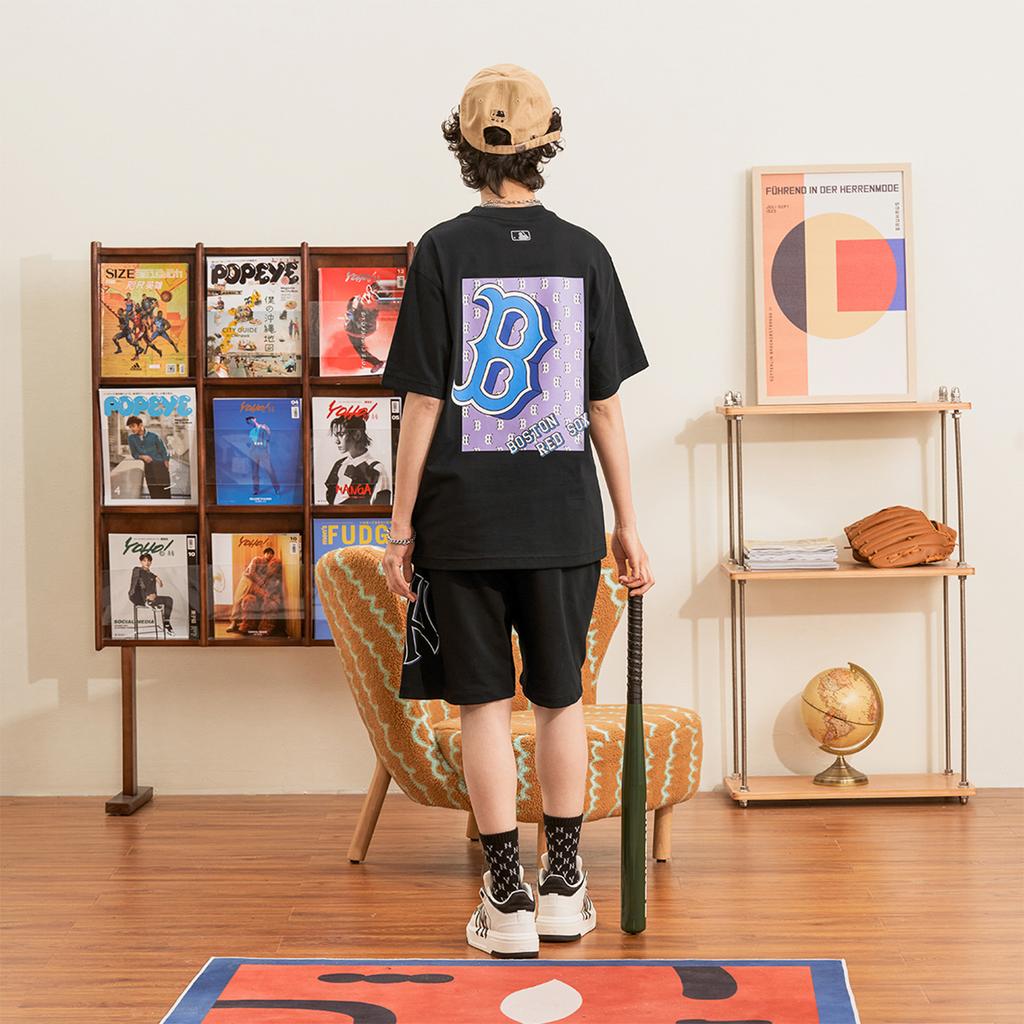 New MLB T Shirt Unisex Charcoal Gray 3ATSM3033-43CGS