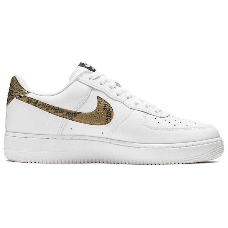 Nike Air Force 1 Low Retro PRM QS Snakeskin Print Low-Top Skateboard Shoes Unisex White Sneakers AO1635-100-2024