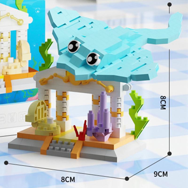 Funny Joy Insect Animals Figures Set Mini Building Blocks Toy Assembly 3D Constructor Micro Bricks For Kids Boys Present Plaything