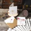 20p Chinese Ancient Style Greeting Card Birthday Gift Handwritten Greeting Card Envelope Ink Wash Postcard Holiday Greeting Card