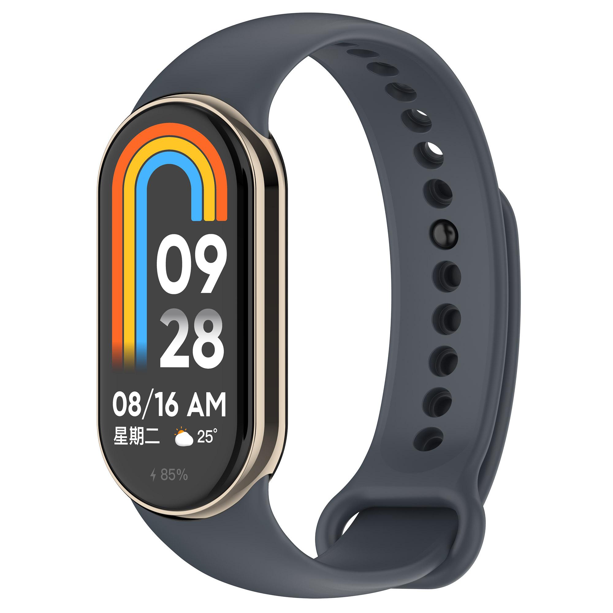 

For Xiaomi Smart Band 9 NFC/Band 9/Band 8 NFC/Band 8 Silicone Watch Bands Strap with Metal Connector Lavender Purple