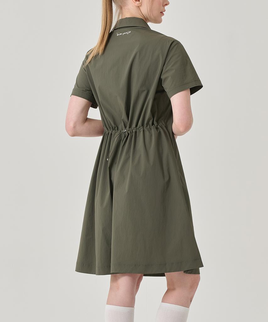 Built Moa Women'S Comfy Half-Zip Collar Dress