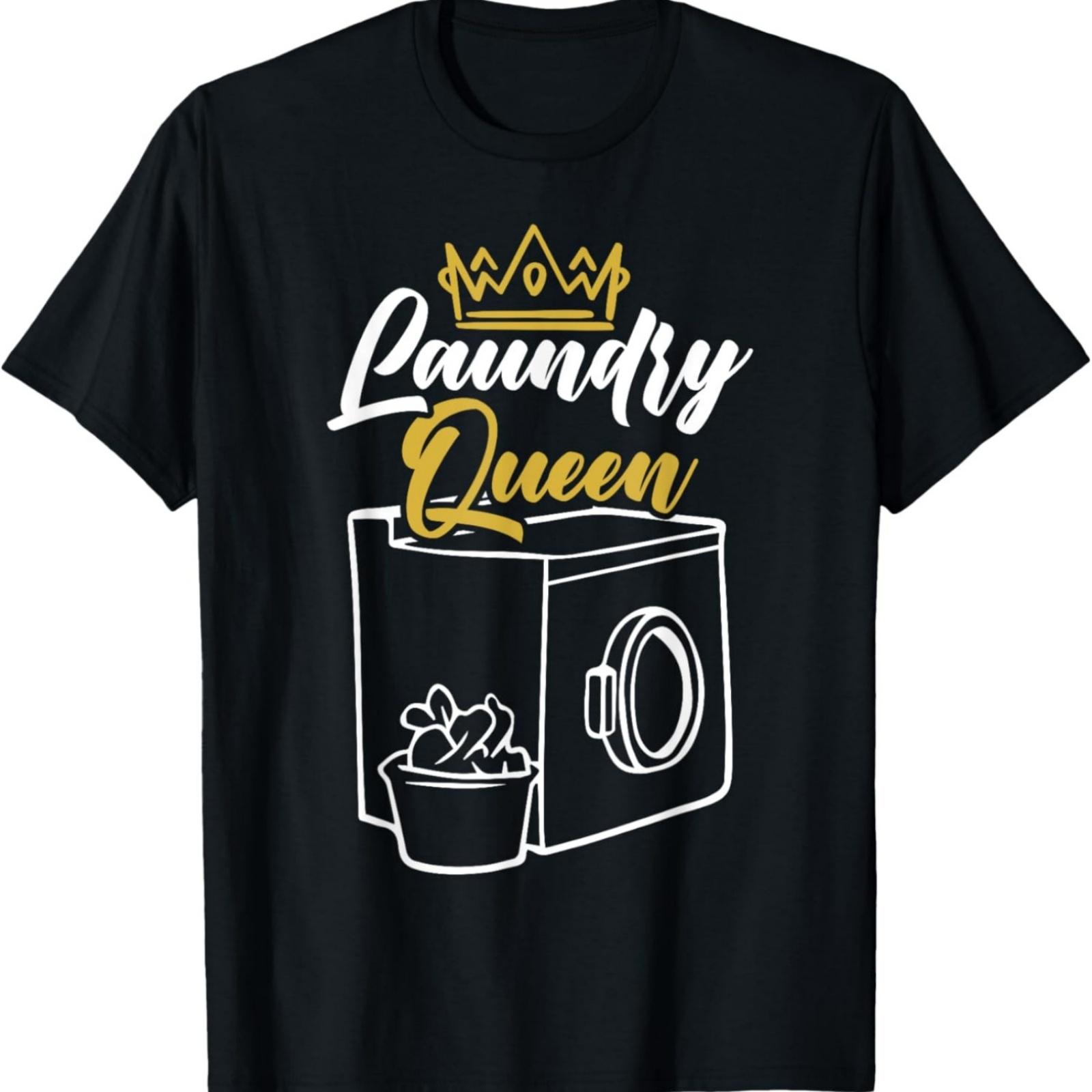 Laundry Queen Worker Job Profession Occupation Cleaning T-Shirt S