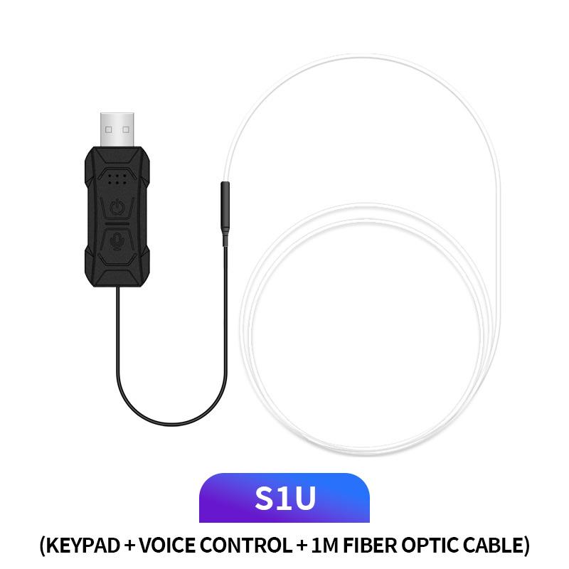

S1U 1m S-Series High Brightness LED Light Strip Fiber Optic Flexible Neon Atmosphere Lamp Car Interior Decor Type A