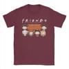 Men T-Shirt Friends Chibi Couch Vintage Pure Cotton Tee Shirt Short Sleeve  T Shirts Crew Neck Clothing Plus Size