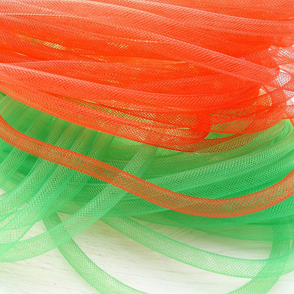 10M Mesh Tube Ribbon Tubing Hair Design Christmas Holiday Wreath Crafts Tubular Horsehair Crinoline Tube Crin net accessories