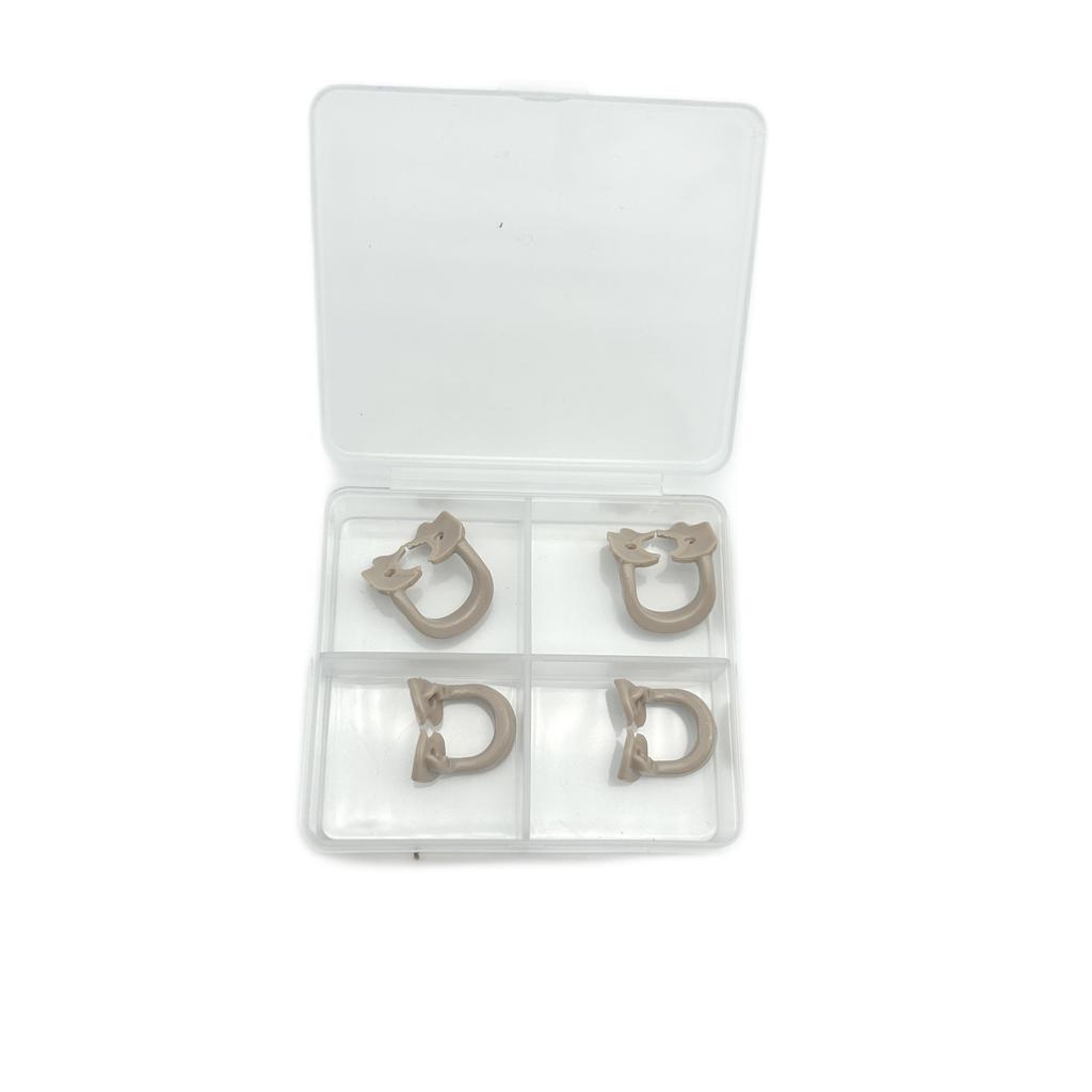 [4pcs Autoclavable Dental Clips] 4pcs Autoclavable Dental Dam Clips | Resin Barrier Clamps for Molar Teeth, Durable Plastic Design, Heat Sterilizable