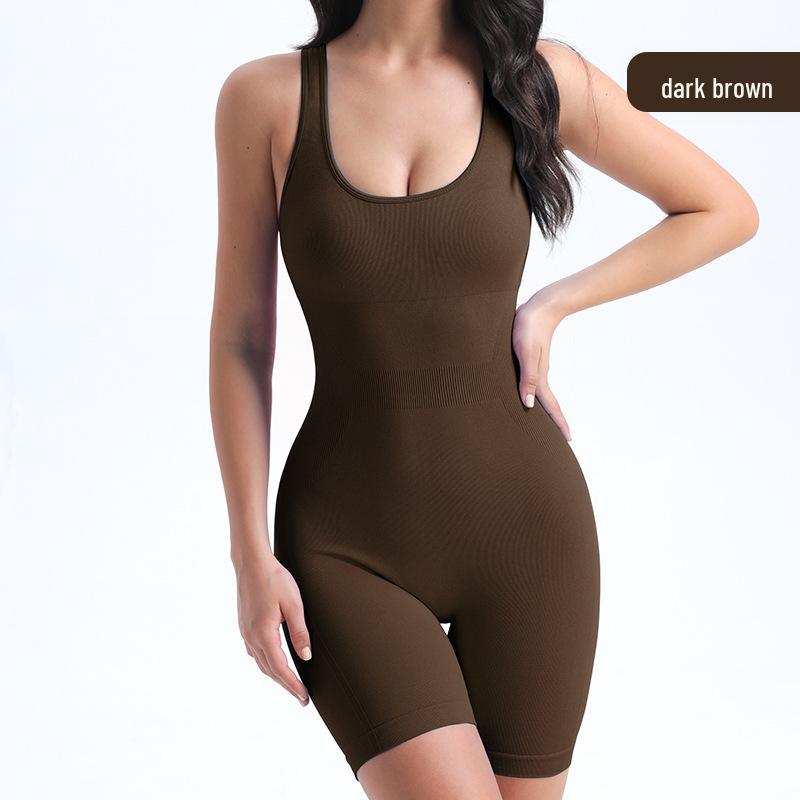 

Бесшовный цельный комбинезон для йоги Ami - Женский европейский и американский крой, красивая спина, идеально подходит для воздушной йоги. Large