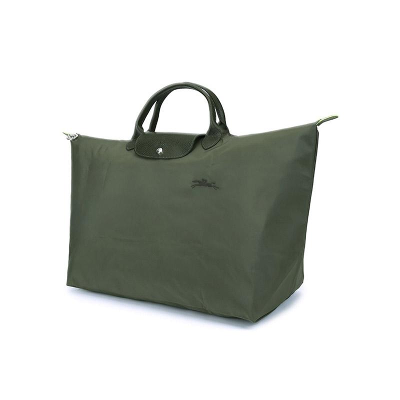 Longchamp Le Pliage Green 45 Short Handle Large Capacity Canvas And Leather Tote Bag Women tote bags 1624919479