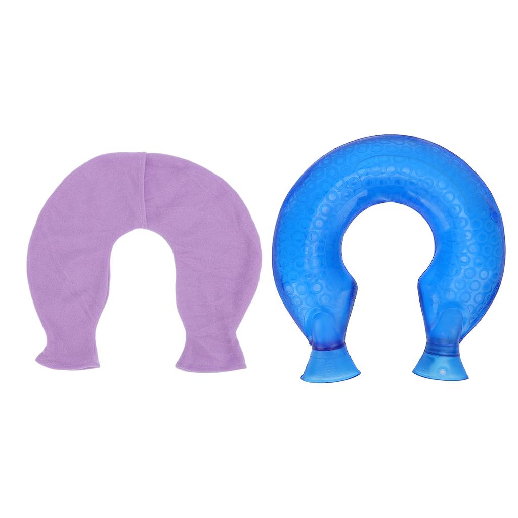 U Shaped Hot Water Bottle 1.4L PVC Cold Hot Water Bag Neck Heating Pad with Cover for Winter Neck Ha