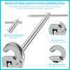Multifunctional Adjustable Head Wrench For Bathroom Faucet Plumbing Pipe Sewer Disassembly Installation Repair Tool