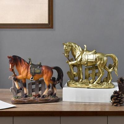 Statue de cheval, pièce maîtresse de table, ornement artisanal pour chambre à coucher, armoire, bureau