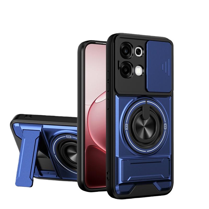 Armor Slide Camera Lens Achterkant Hoesje Voor OPPO A6 Pro A6Pro 4G 5G Case Magnetische Ring Stand Beschermend Coque Voor OPPO A6X 4G Capa OPPO A6x