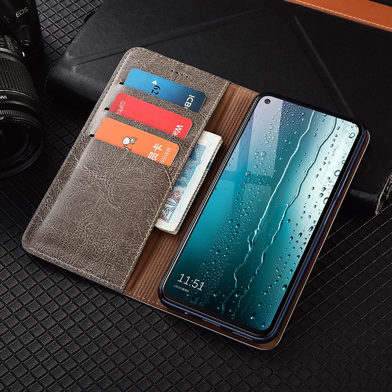 

Crazy Horse Genuine Leather Flip Case For Tecno Camon 17 18 18T 18P 18i 19 20 20S 30 30S 40 Pro Premier Neo 4G 5G Wallet Cases Camon 17 Pro темно-сірий колір