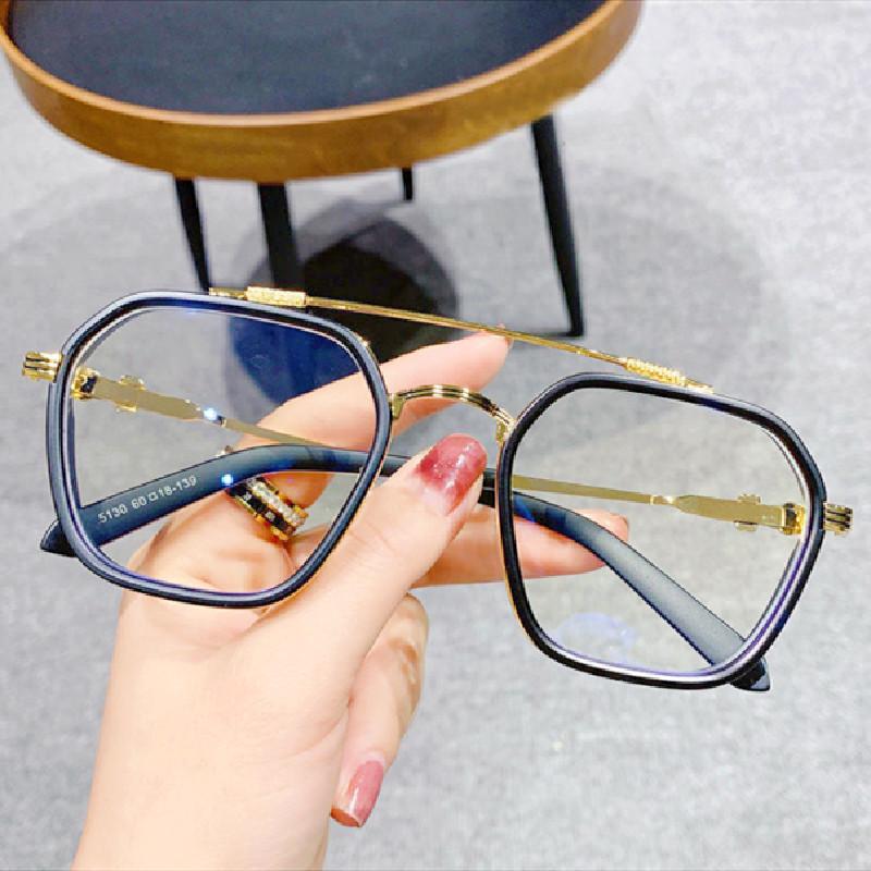 

Diopter -0.5 To -6.0 Double Beam Square Myopia Glasses For Men Women Anti Blue Light Reading Glasses Finish Prescription Eyewear 0