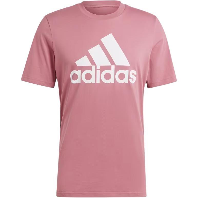 adidas Essentials Single Big Logo T-Shirt Asia Sizing Pink Men s IX0137 M