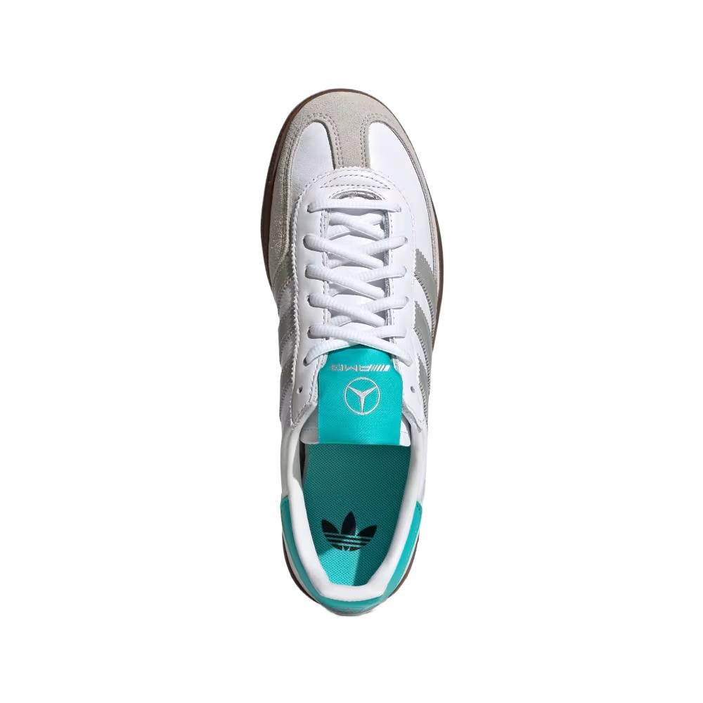 Mercedes AMG x adidas Handball Spezial Cloud White Herren Sneaker Silber-Metallic Gummi KJ1178