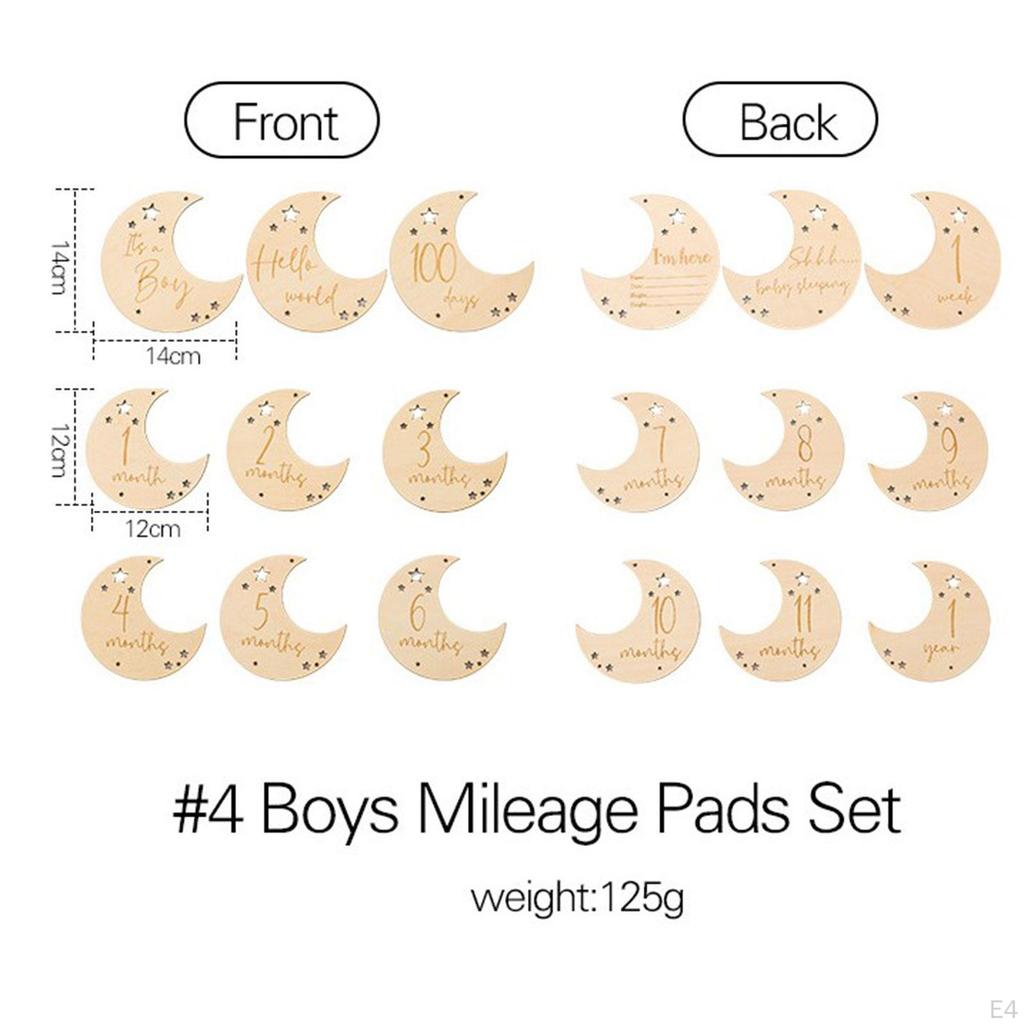 9 Piece Baby Milestone Cards for Monthly Photography And Birth Announcements