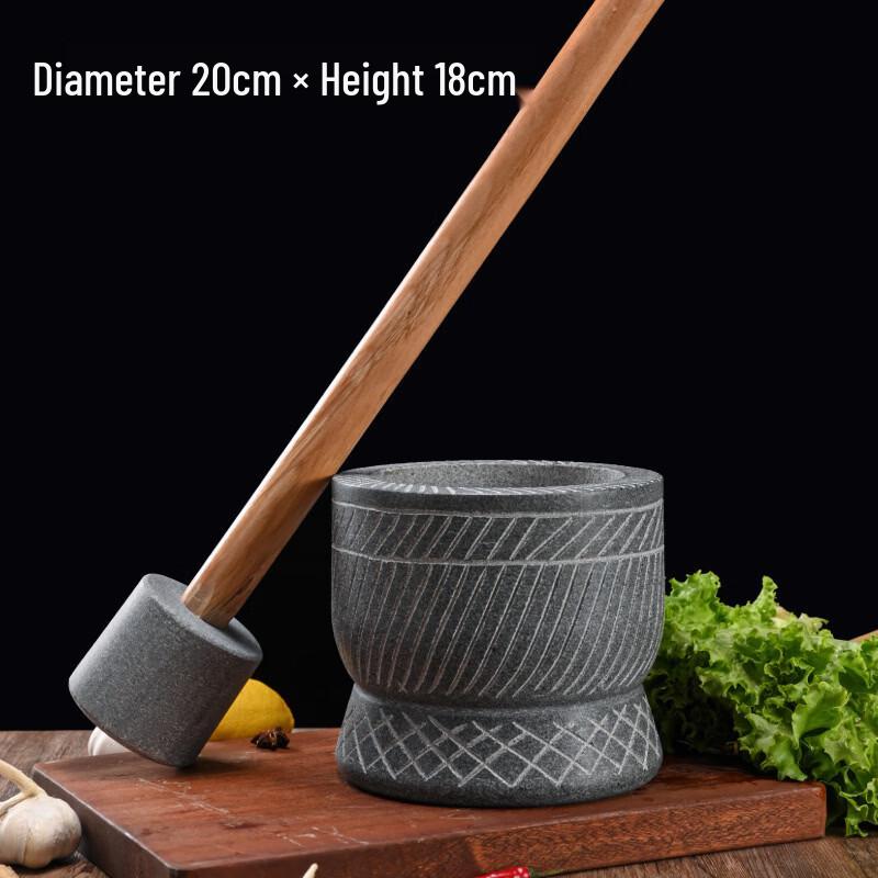 

LISM Hand-Carved Bamboo Mortar and Pestle Set
