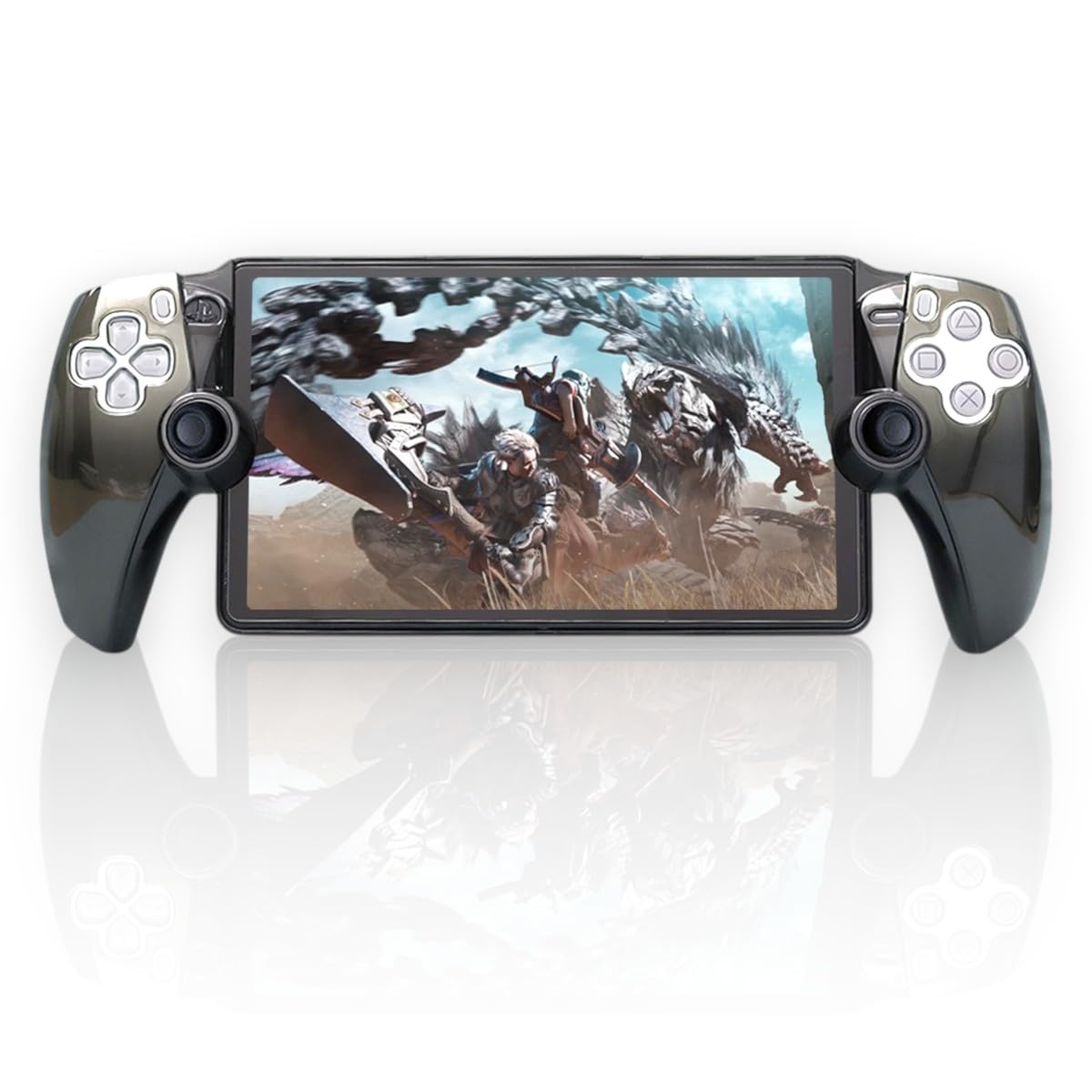 

K&SGAMER PS Portal Hard Cover for PS5 Remote Player, Clear Case, Shock Absorbing, Protective Cover (Clear Black)