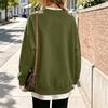 Women's Casual Long Sleeve Loose Fit Sweatshirt with Two-Piece Layer Design