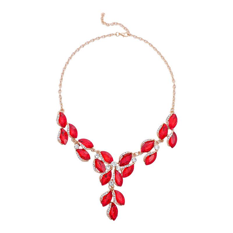 Accessories, Necklaces, Earrings, Sets For Women, Retro Electroplated Alloys, Exaggerated Artificial Gemstones.