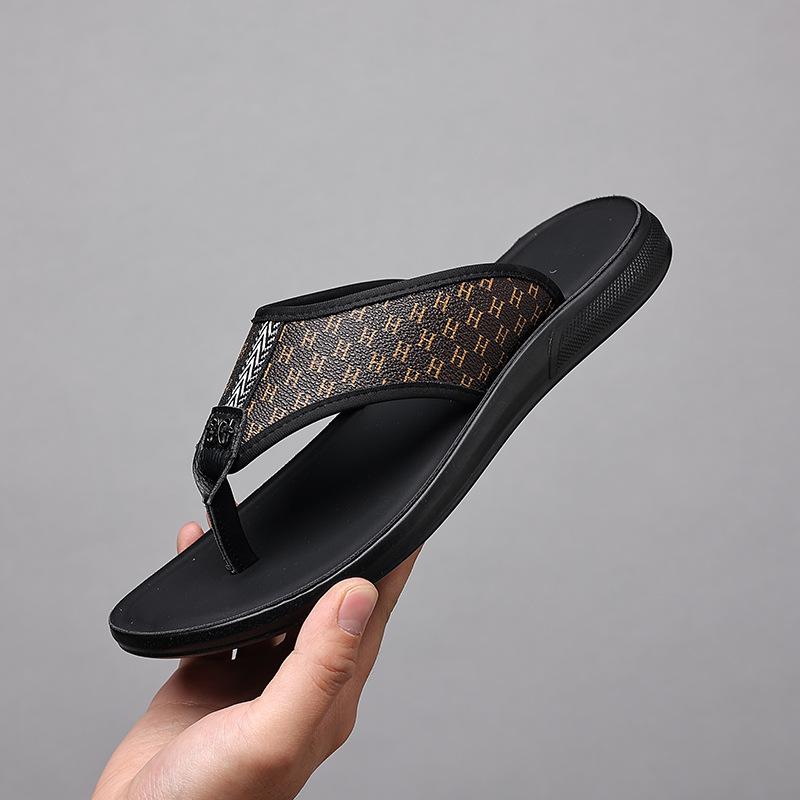 

Шлепанцы мужские летние туфли 2025 года новый тренд интернет-знаменитости сандалии нескользящие высококачественные персонализированные пляжные туфли 802-W 38 чёрный