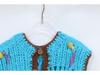 Vintage Women's Handmade Cable Knit Floral Sweater Vest