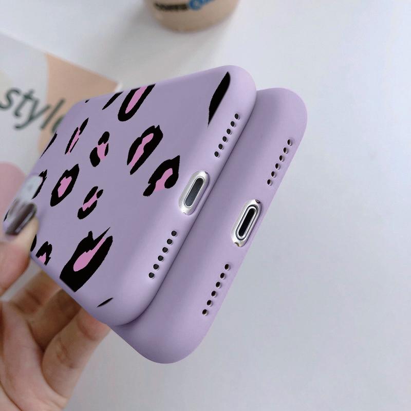 Weiche Silikonhülle mit Leopardenmuster für iPhone Xiaomi Redmi Note 13 14T 15 Samsung A55 A35 M35 S24 FE Huawei Honor Kamera-Schutzhülle mit stoßfester Abdeckung