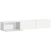 Wall-Mounted TV Cabinet for TVs up to 82" with 3 Flip-Up Cabinets and Soft Close Doors, White