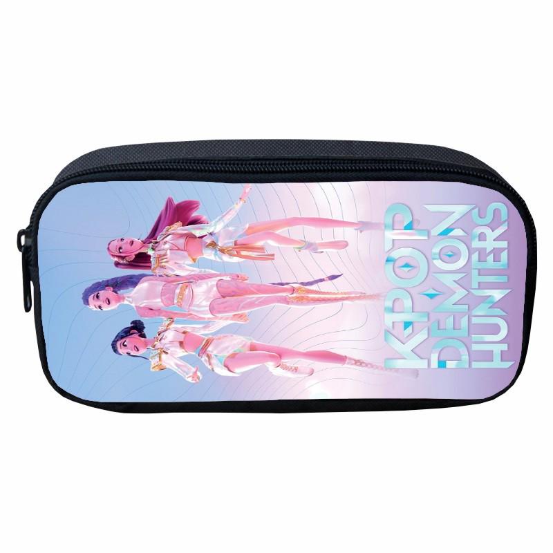 Astuccio per Matite Cartoon Huntrix K-Pop Demon Hunter Girl Group per Bambini e Studenti