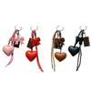 Fashionable PU Keychain Having Cute Acrylic Ribbon And Dessert Look Stylish Bag Charm For Backpack Purse Handbags