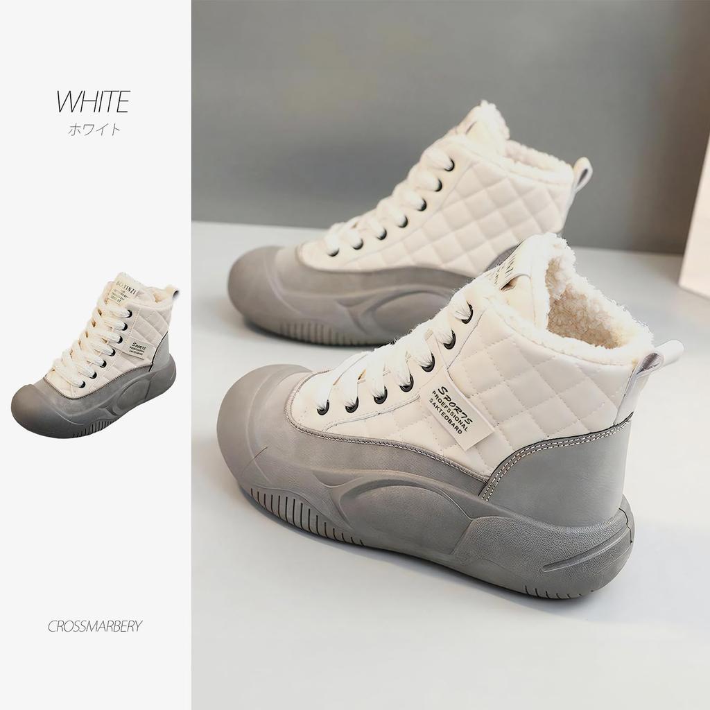 Crossmarbury Winter Short Thick Comfortable to Walk Stylish and Cold Weather Outdoor CY117 Size Women's Boots, Sole, in, White, Cute, Warm,