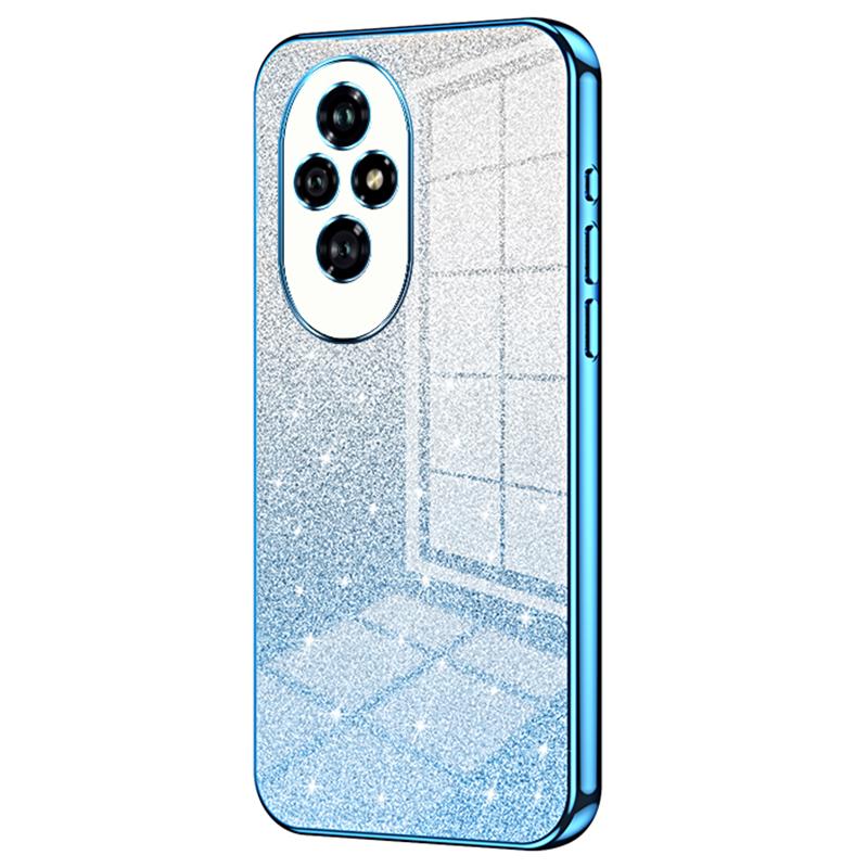 

Чехол для Honor 200 5G с градиентным блестящим покрытием, устойчивый к падениям, мягкий чехол для телефона из ТПУ Blue