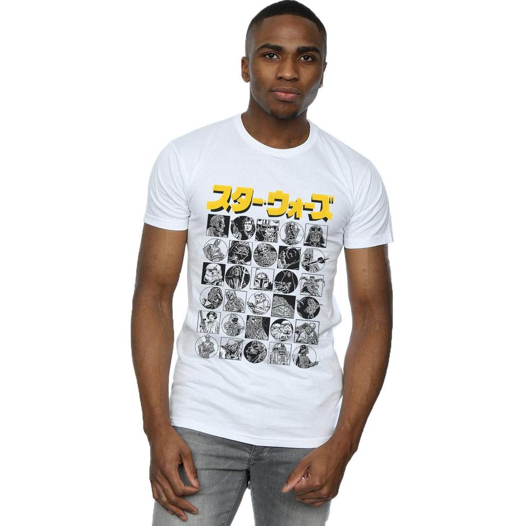 STAR WARS Mens Japanese Character Thumbnail T-Shirt