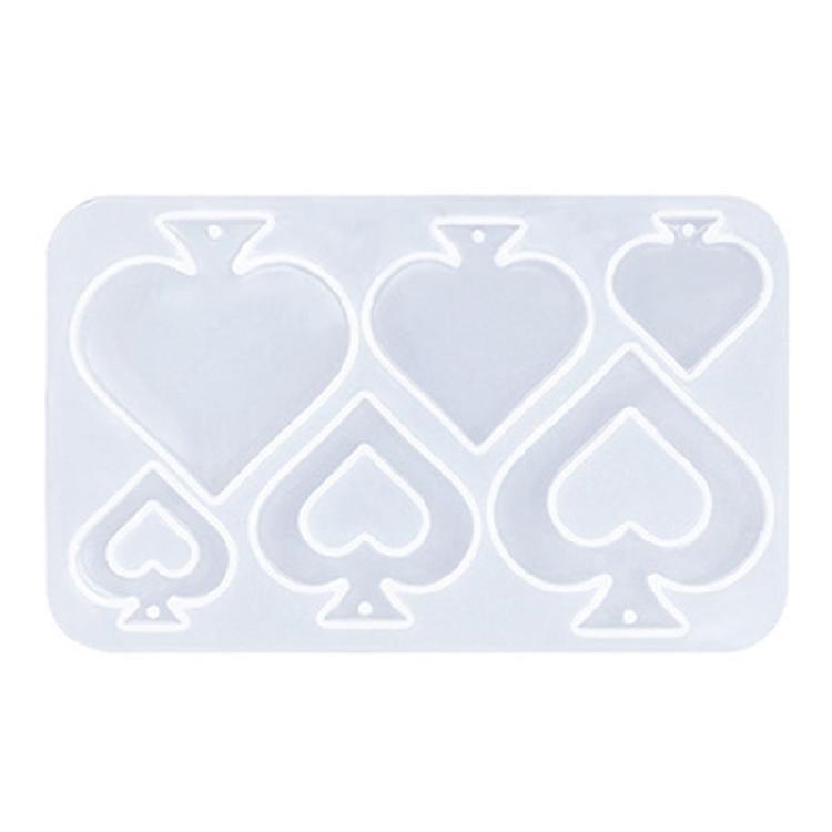 Playing Card Shaped Earring Pendant Mold DIY Keychain Backpack Neckalce Ornament Charm Epoxy Resin Silicone Mold