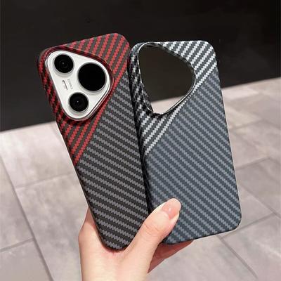 Ultra-dünne Kunststofftextur aus Kohlefaser für magnetische Hülle für Huawei Mate 80 Pura 90 Pro Max P90 P80 P70 Pro Ultra Abdeckung