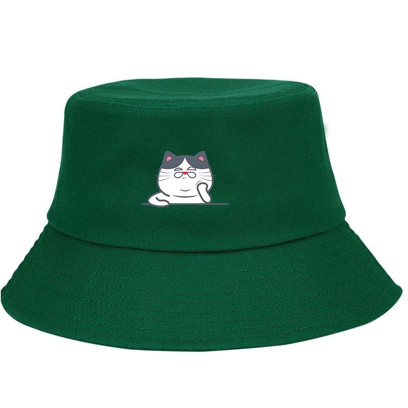 Adjustable Bucket Hats with Cute Cat Fashion Style for Sun Protection Trendy and Simple Suitable for Outdoor Camping Unisex