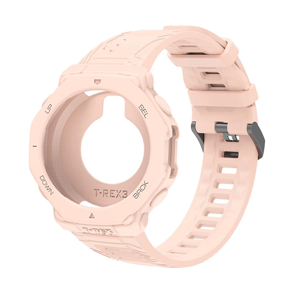 Pro Huami Amazfit T-Rex 3 Řemínek a Pouzdro na hodinky stejné barvy Jednobarevný nastavitelný náramek + Ozdoba pouzdra