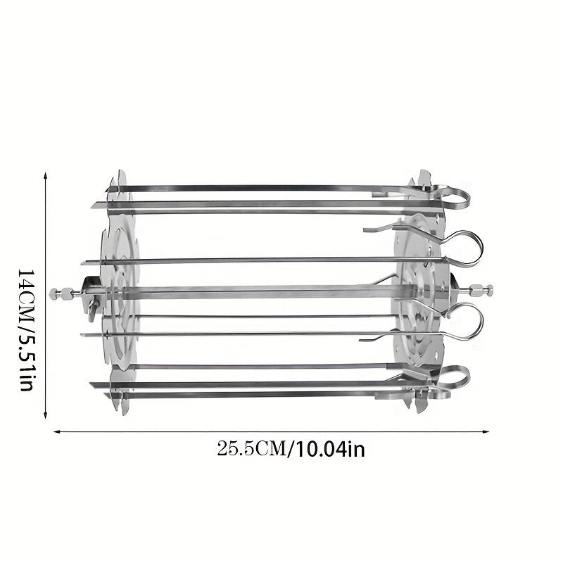 Air Fryer Accessories, Oven Accessories, Stainless Steel Skewers Basket, Metal Grill Rack, Meat Roasting Rack, Easy Cooking Preparation