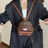 Hello Kitty Fashion Leopard Print Mini Backpack With Zipper Closure For Daily Use