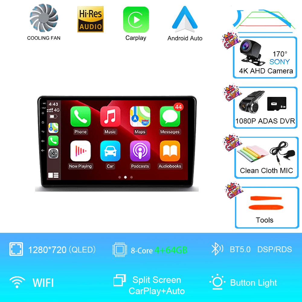 Android 14 Carplay Per Citroen Berlingo 2 B9 Peugeot Partner 2008 2009 2010 -2022 Lettore multimediale per autoradio DSP WIFI +