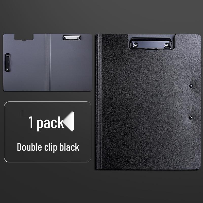 

A4 Office & Stationery Folder with Double-Head Clip for Documents & Exam Papers чорний