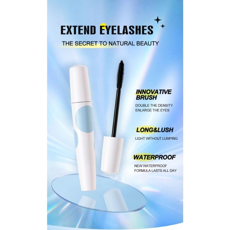 Velvet Black Thick Mascara Waterproof Non-blooming Non-makeup-free Long Curling Durable Styling Base Cream