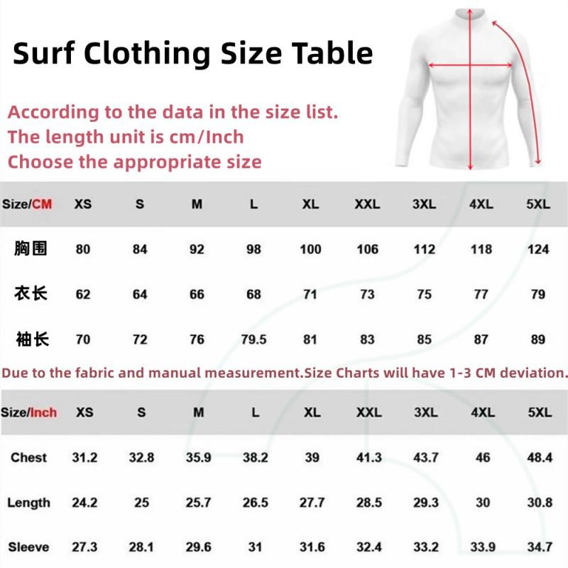 Mens Long Sleeve Rash Guard Surfing Snorkeling Swimming UV Protection Quick Dry Swim Top