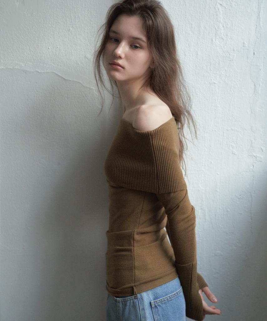 CITTA Every Day Wool Off-Shoulder Knit_Ctk252(4Color)