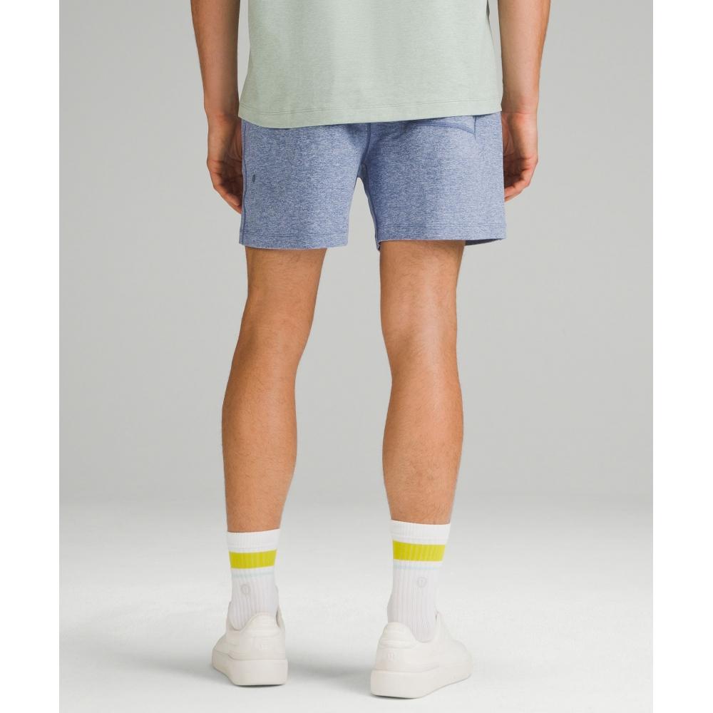 Lululemon Soft Jersey Short 5  Heathered Oasis Blue Heathered Windmill