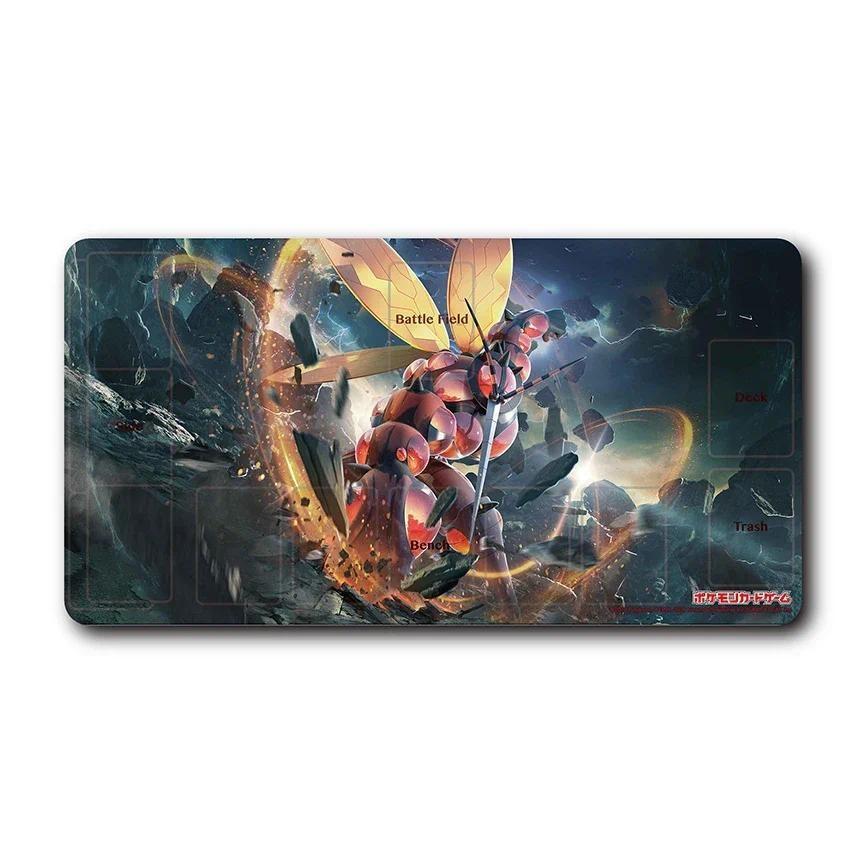 PTCG Adventure Card Pad Eevee Lillie Diy Rubber Action Toy Figures Anime Game Collection Battle Mat