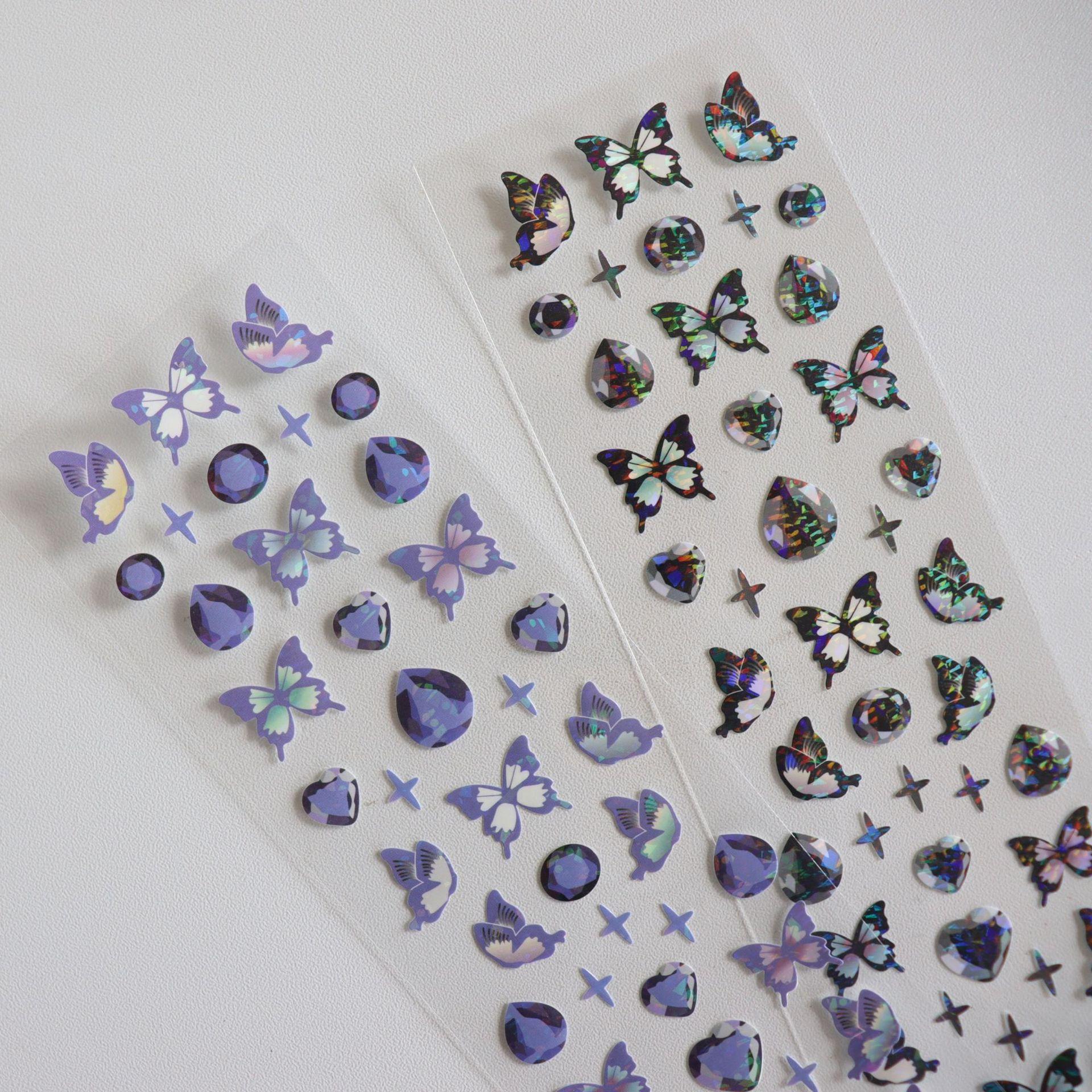 Корейская популярная лазерная наклейка с бабочкой — фото 4