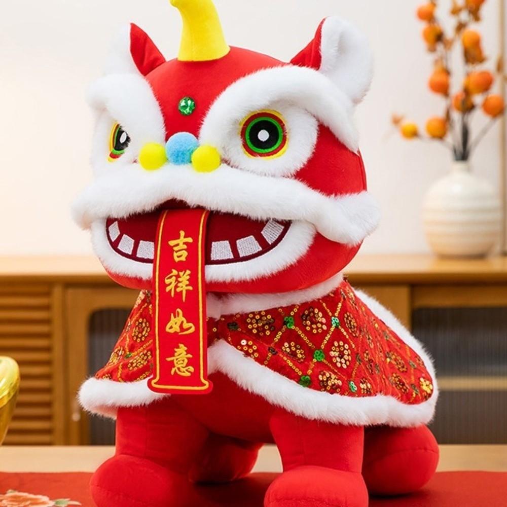 Lion Dance Lion Dance Plush Doll Cartoon Cartoon Steed Doll Awakened Lion Figurine  Home Decoration